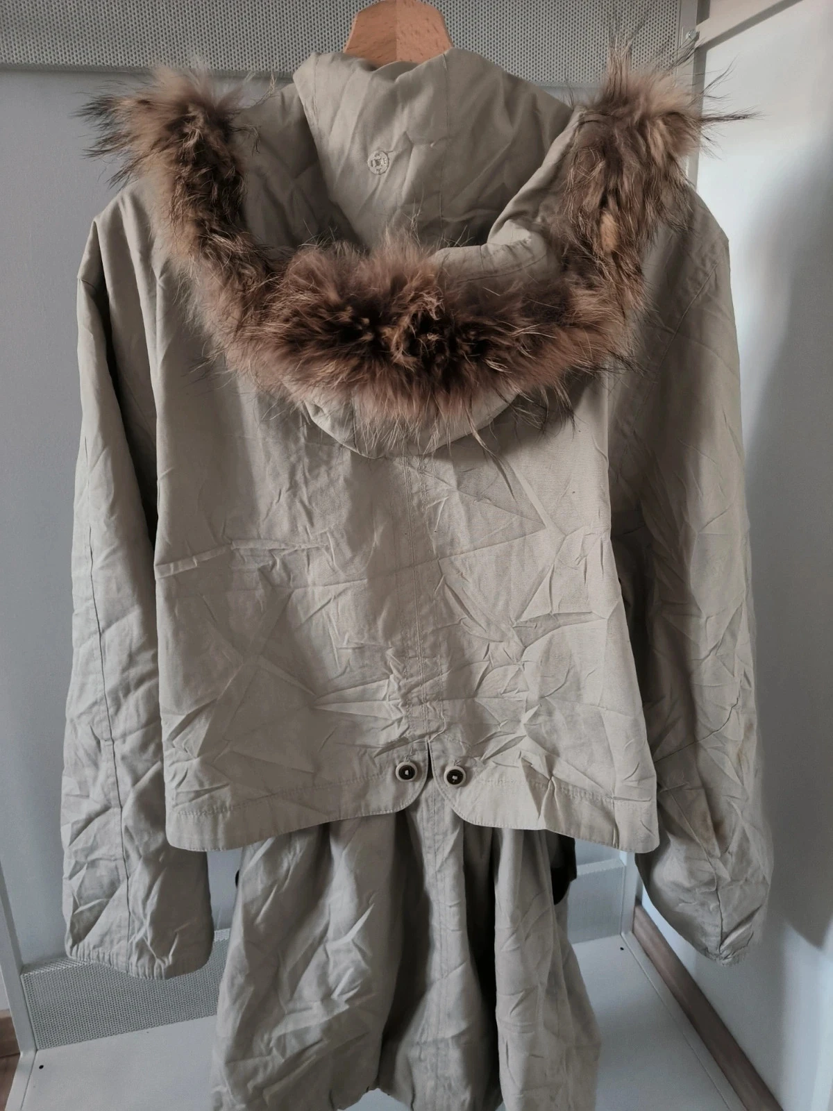 Parka beige avec capuche taille 40 – photo 5